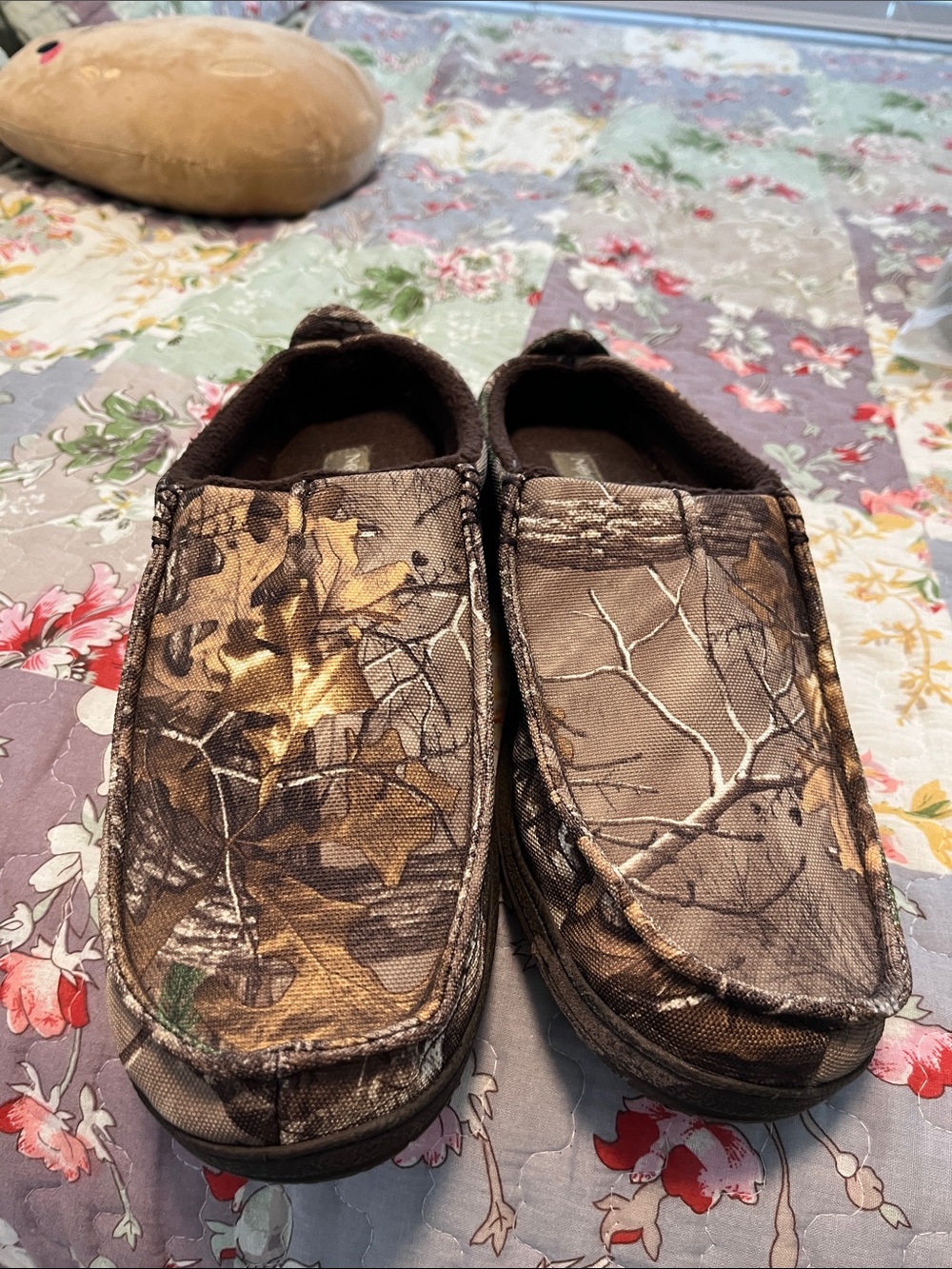 Men's Brown Camouflage Slip-On Loafers